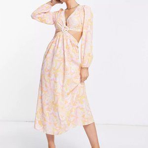 Multicolor Cut Out Dress - 6